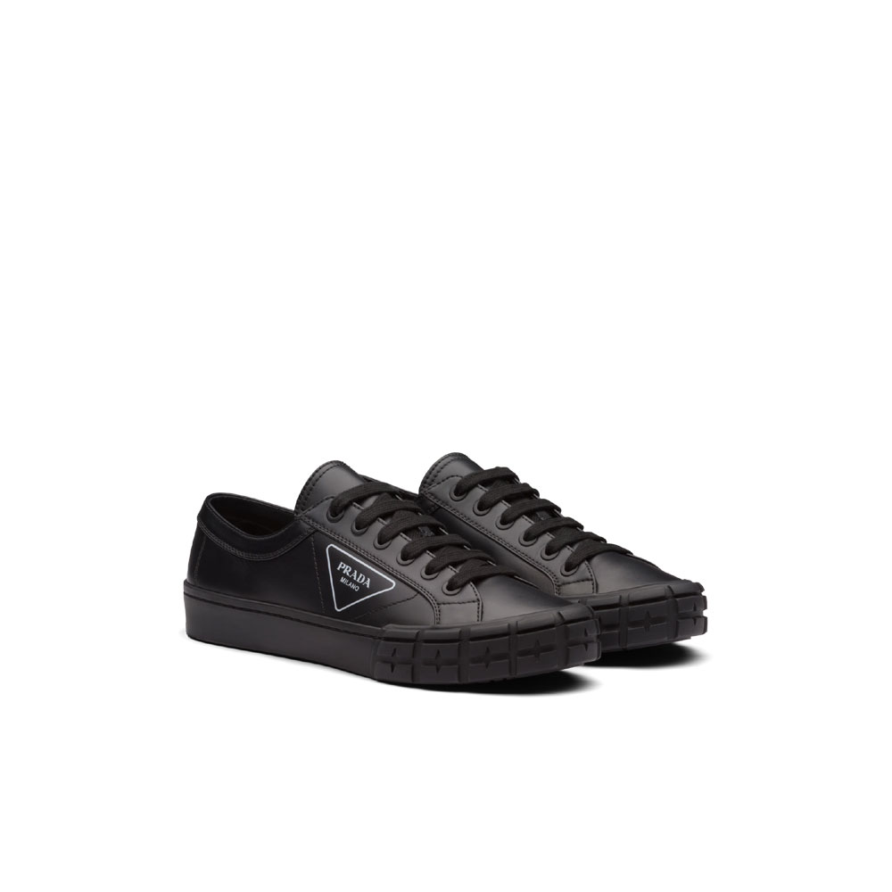 Prada Cassetta Wheel Leather Sneakers 2EG302 A21 F0002: Image 1