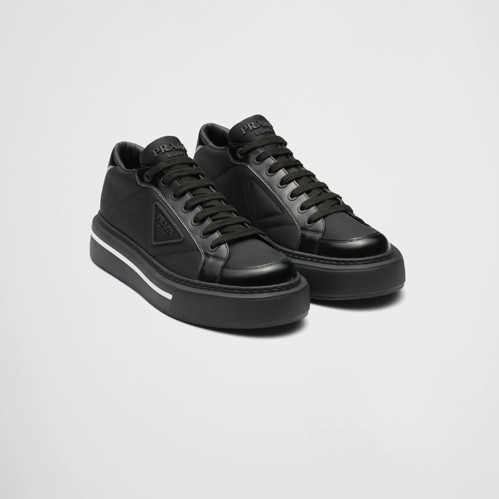 Prada Macro Re-Nylon brushed leather sneakers 2EG376 3LF5 F0632: Image 1