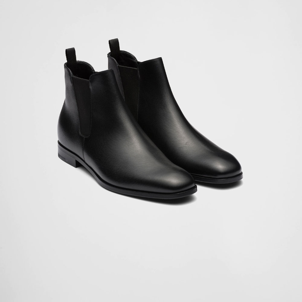 Prada Saffiano leather Chelsea boots 2TB043 053 F0002: Image 1