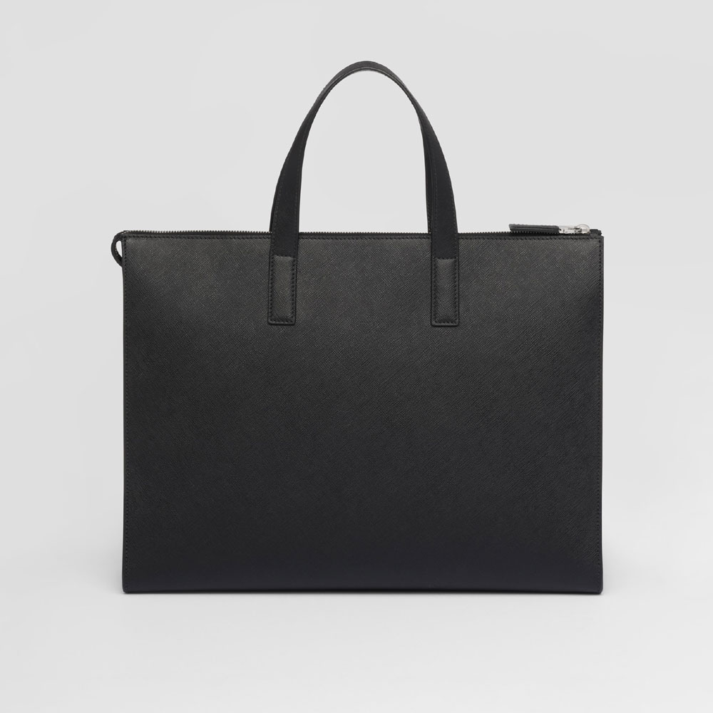 Prada Black Saffiano Tote 2VG039 9Z2 F0002: Image 3