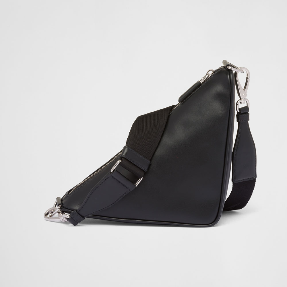 Black Prada Triangle Leather Bag 2VH155 ASK F0002: Image 3