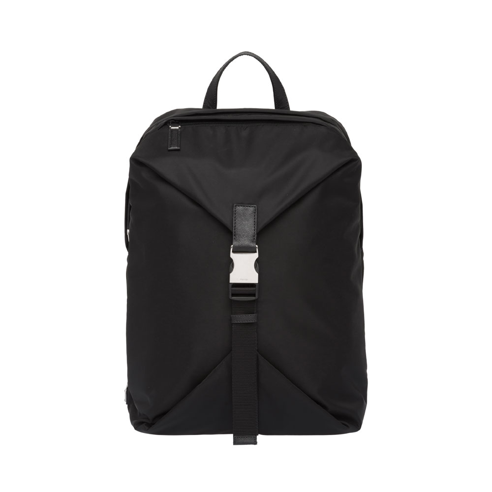 Prada Black Re-nylon Saffiano Backpack 2VZ028 2DMG F0002: Image 1