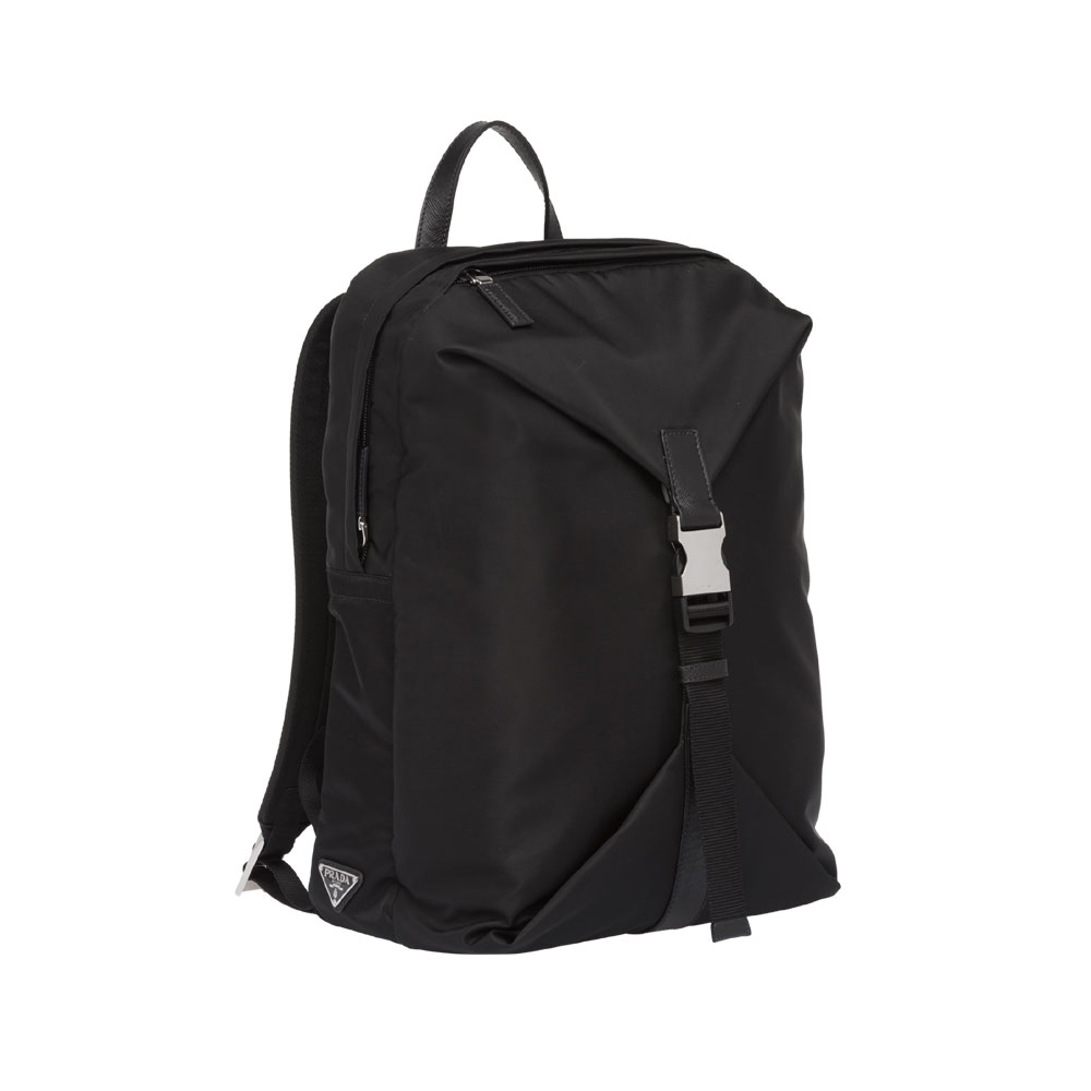 Prada Black Re-nylon Saffiano Backpack 2VZ028 2DMG F0002: Image 2