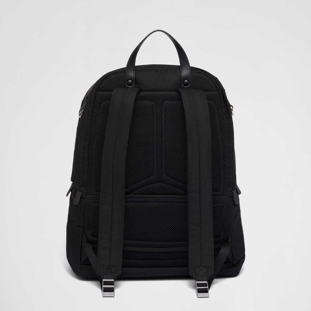 Prada Black Re-nylon Saffiano Backpack 2VZ048 2DMG F0002: Image 3