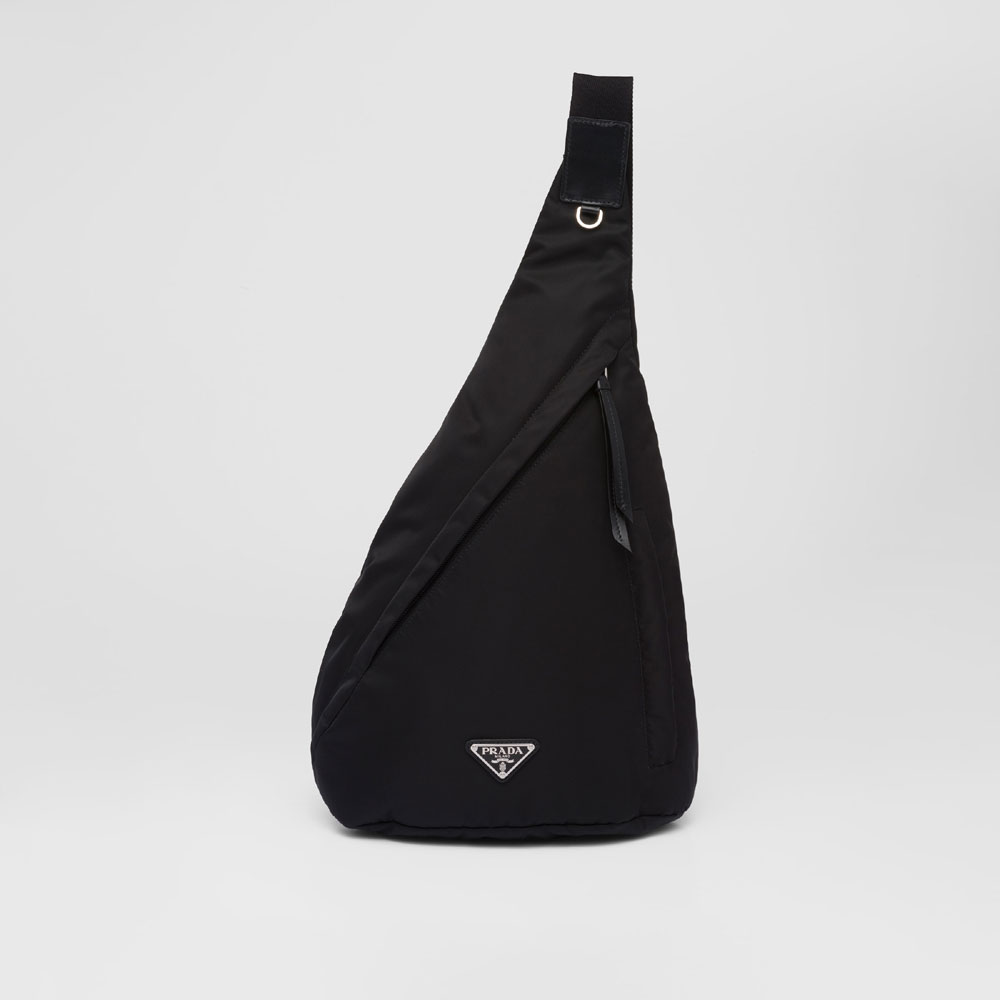 Prada Black Re-nylon Leather Backpack 2VZ092 2DW3 F0002: Image 1