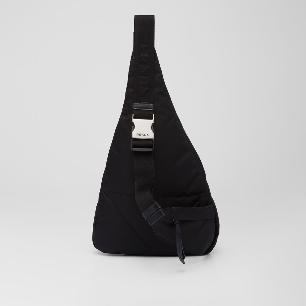 Prada Black Re-nylon Leather Backpack 2VZ092 2DW3 F0002: Image 3