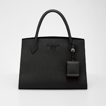 Black Prada Monochrome Medium Saffiano Bag 1BA155 2ERX F0002