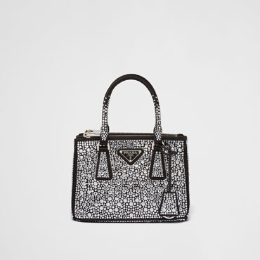 Metal Prada Galleria Satin Mini-bag With Crystals 1BA906 2AWL F063R