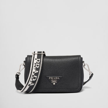 Prada Black Leather Shoulder Bag 1BD314 2DKV F0002