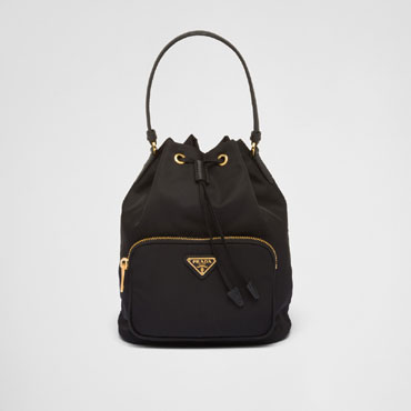 Black Prada Duet Re-nylon Bucket Bag 1BH038 RV44 F0002