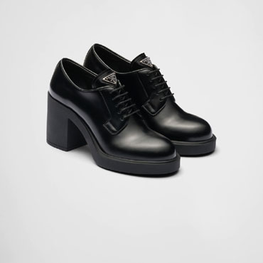 Prada Heeled brushed leather lace-ups 1E976M 055 F0002