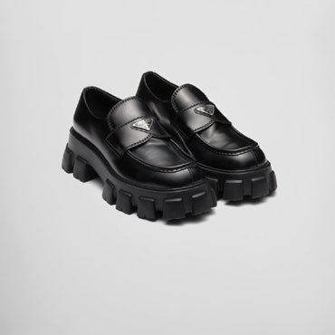 Prada Monolith brushed leather loafers 2DE129 B4L F0002