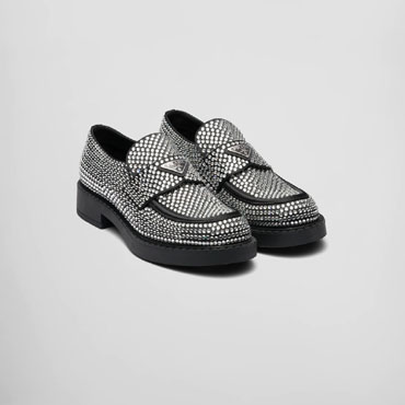 Prada Crystal satin loafers 2DE135 2AWL F0Z2D