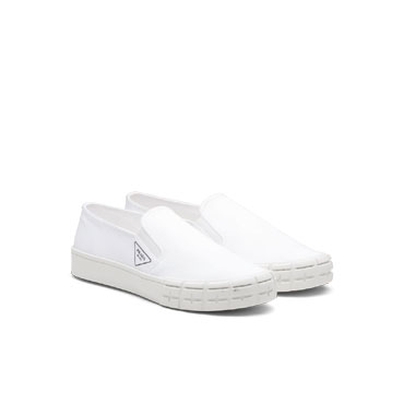 White Prada Cassetta Wheel sneakers 2DG113 GUD F0009