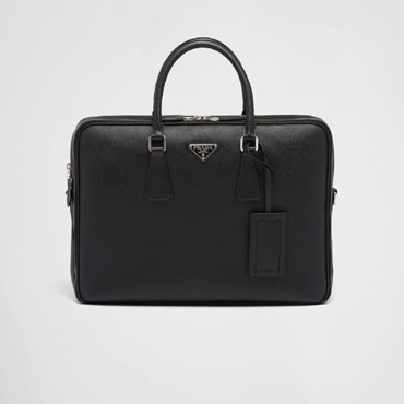 Prada Saffiano leather briefcase 2VE022 9Z2 F0002