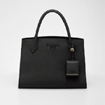 Black Prada Monochrome Medium Saffiano Bag 1BA155 2ERX F0002