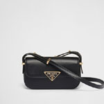 Prada Black Leather Shoulder Bag 1BD339 ASK F0002