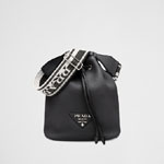 Prada Black Leather Bucket Bag 1BE060 2DKV F0002