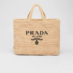 Prada Natural Raffia tote bag 1BG392 2A2T F0018