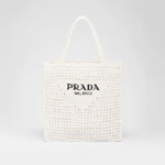 Prada White Raffia tote bag 1BG393 2A2T F0009