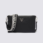 Prada Black Leather shoulder bag 1BH050 2DKV F0002