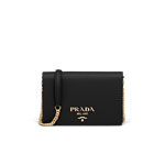 Prada Black Saffiano Leather Mini Bag 1BP018 NZV F0002