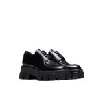 Prada Monolith brushed leather lace-up shoes 1E708L B4L F0002