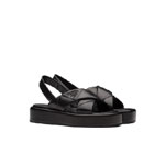 Prada Quilted nappa leather flatform sandals 1XZ749 038 F0002