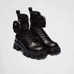 Prada Monolith brushed leather and nylon boots 2UE007 3LFR F0002