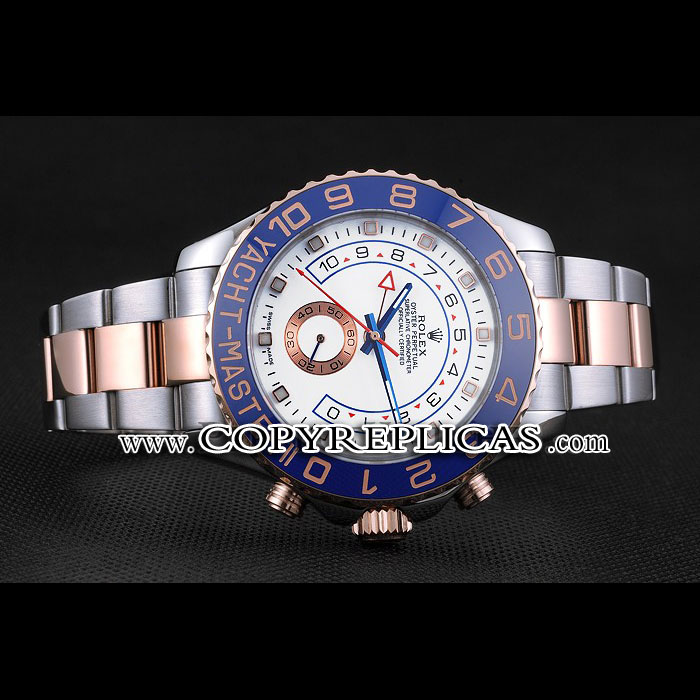 Rolex Yacht Master II White Dial Blue Bezel Stainless Steel Rose Gold Bracelet RL6653: Image 2