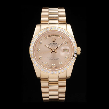 Rolex Day-Date 18k Yellow Gold Plated Stainless Steel Gold Dial RL6613