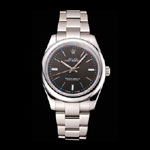 Rolex Oyster Perpetual Dark Rhodium Dial Stainless Steel Case Bracelet RL6637