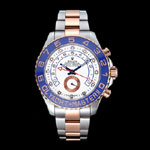 Rolex Yacht Master II White Dial Blue Bezel Stainless Steel Rose Gold Bracelet RL6653