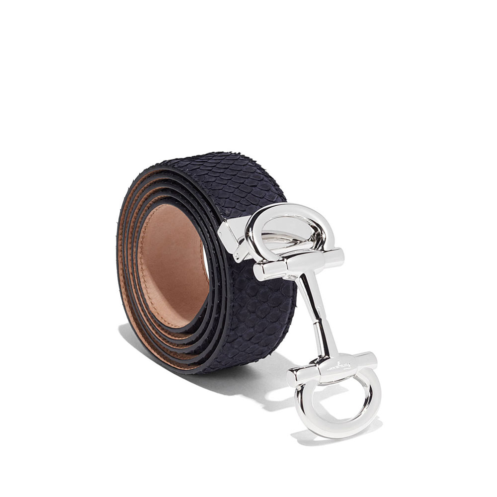 Ferragamo Double Gancini Buckle Belt 679241 638011: Image 1