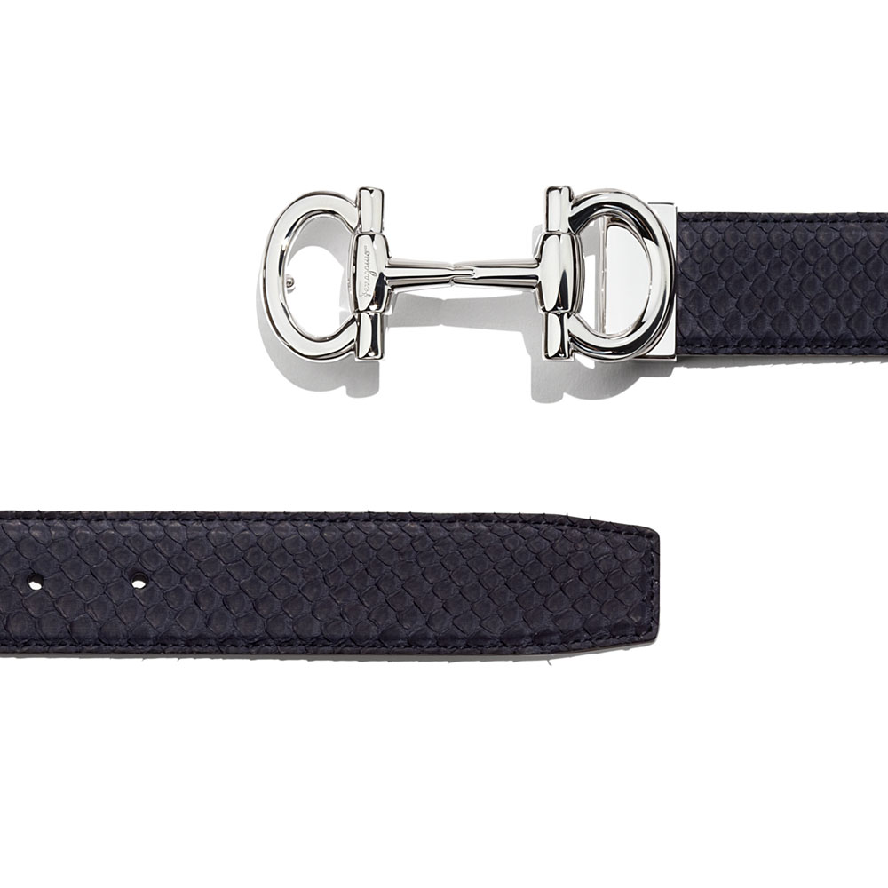 Ferragamo Double Gancini Buckle Belt 679241 638011: Image 2