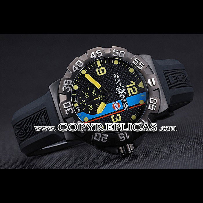 Tag Heuer Formula One Grande Date Black And Yellow Dial Rubber Bracelet TG6662: Image 2