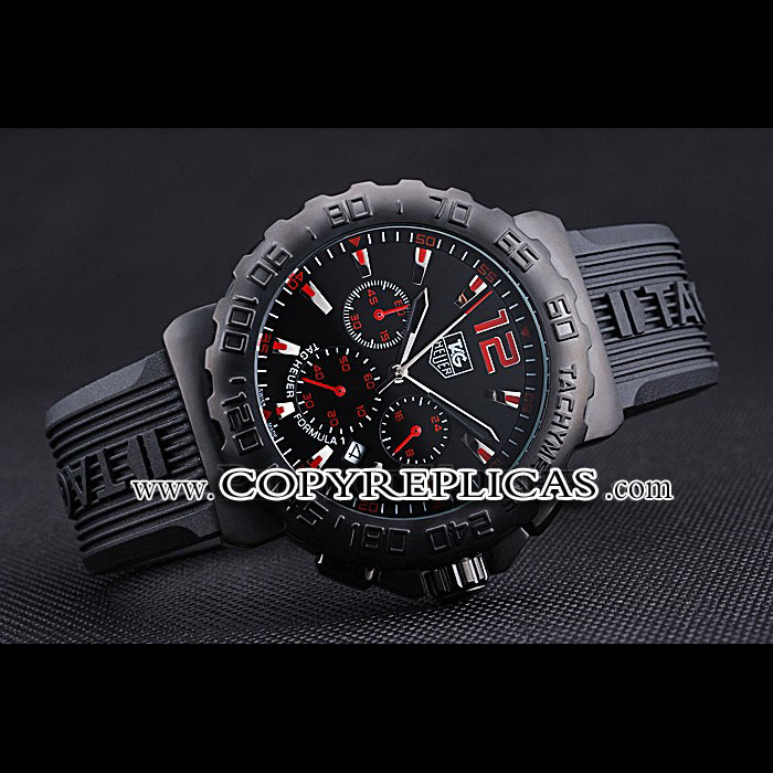 Tag Heuer Formula 1 Chronograph Black Dial Black Bezel Red Numerals TG6682: Image 2