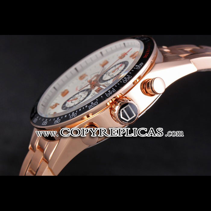 Tag Heuer Carrera Rose Gold Bracelet White Dial 801442 TG6696: Image 3