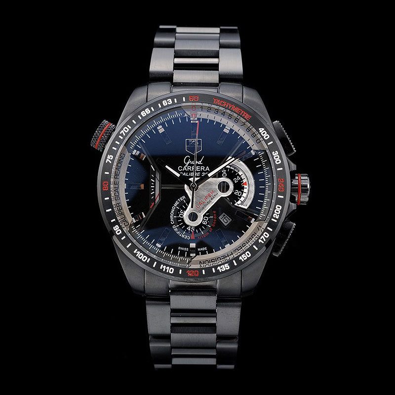 Tag Heuer Carrera Black Stainless Steel Case Black Dial TG6701: Image 1