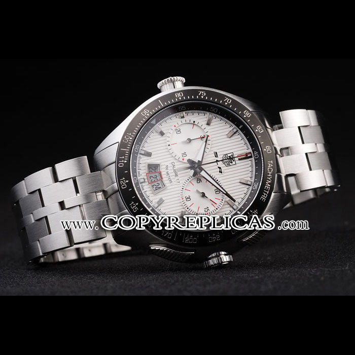 Tag Heuer Swiss SLR Tachymeter Bezel Stainless Steel White Dial TG6725: Image 2