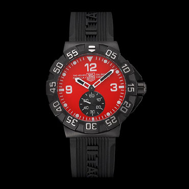 Tag Heuer Formula One Grande Date Red Dial Rubber Bracelet TG6654