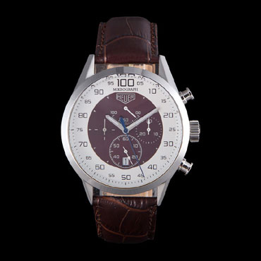 Tag Heuer Carrera Mikrograph Limited Edition Brown Leather Strap TG6702