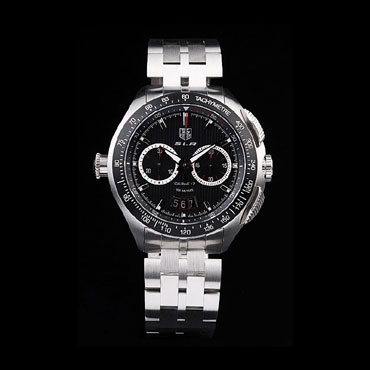 Tag Heuer Swiss SLR Tachymeter Bezel Stainless Steel Black Dial TG6724