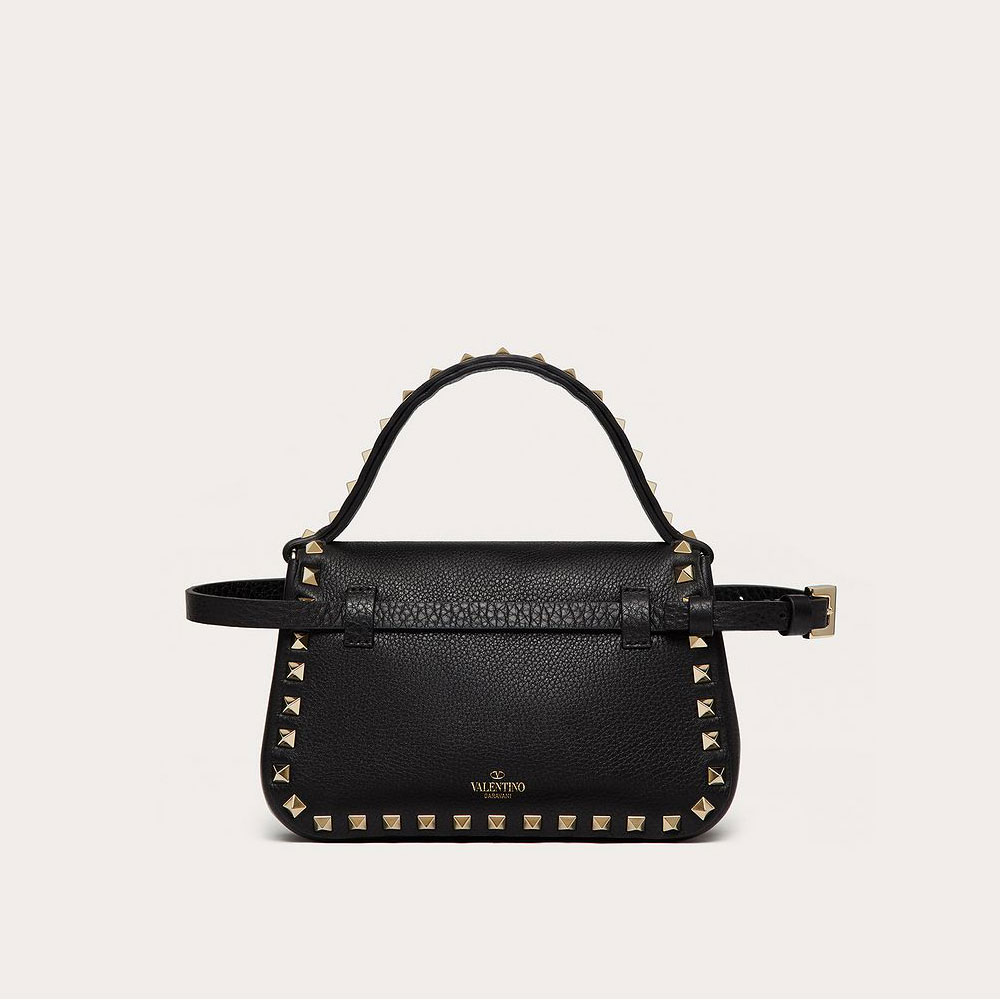 Valentino Garavani Small Rockstud Grainy Calfskin Handbag 1W2B0I52VSF0NO: Image 2