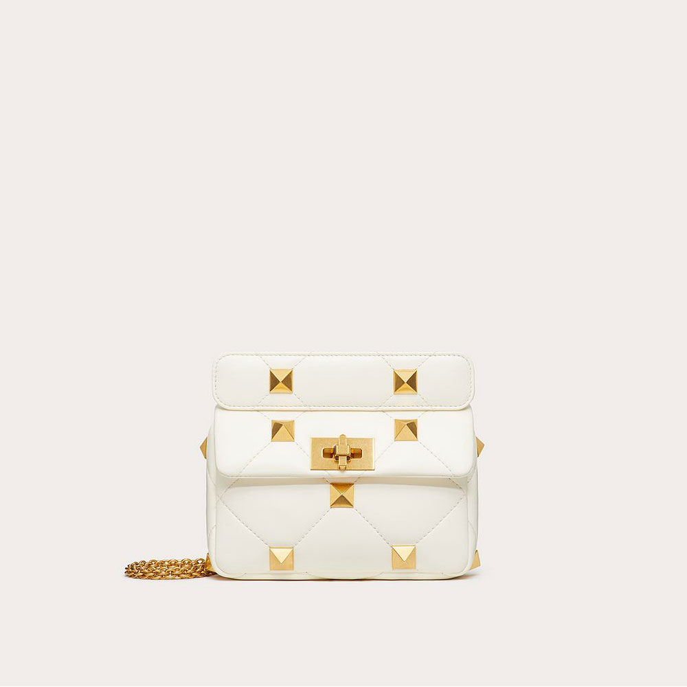 Valentino Garavani Small Roman Stud The Shoulder Bag In Nappa 1W2B0L04BSF098: Image 1