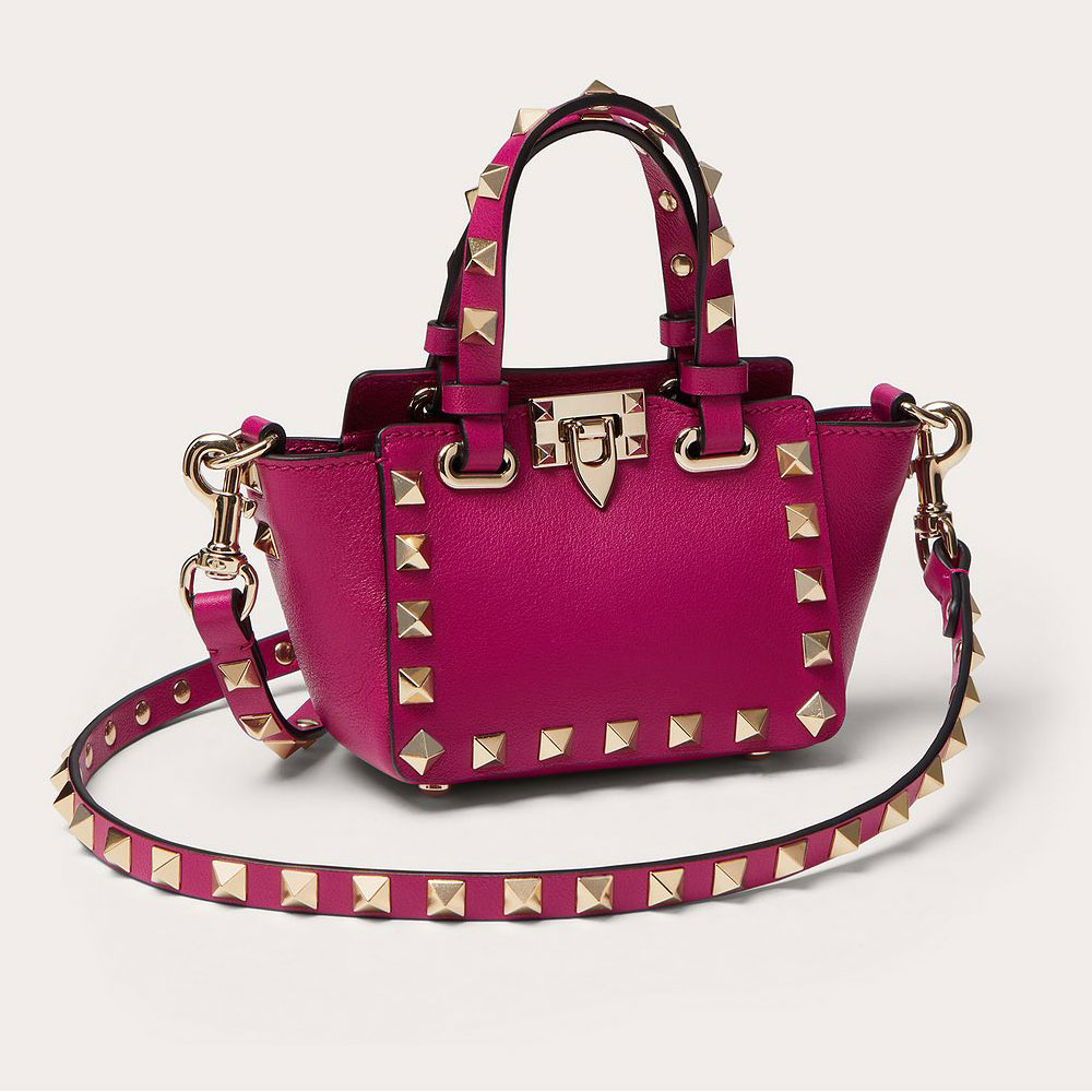 Valentino Garavani Micro Rockstud Calfskin Bag 1W2P0Y28BOLM24: Image 3