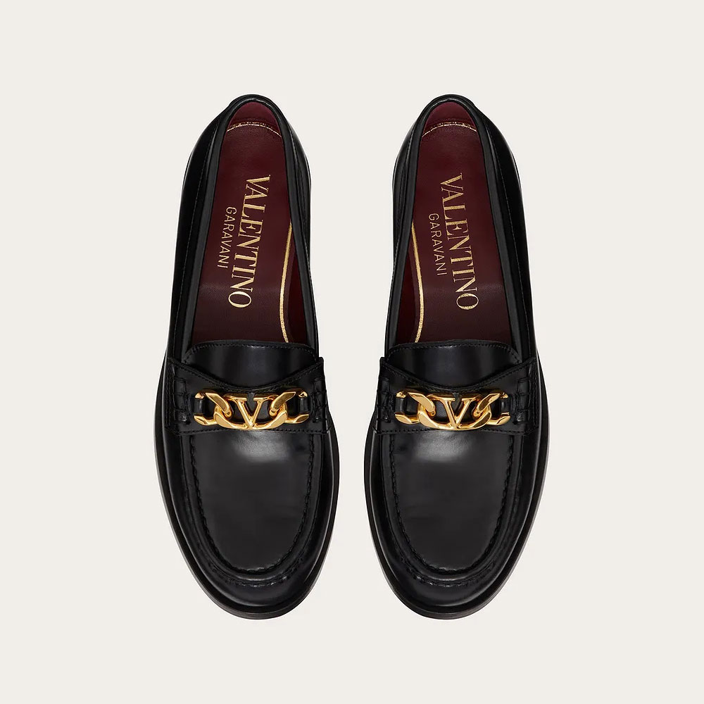 Valentino Garavani Signature VLogo Chain Loafers 1W2S0EQ6YZX0NO: Image 2