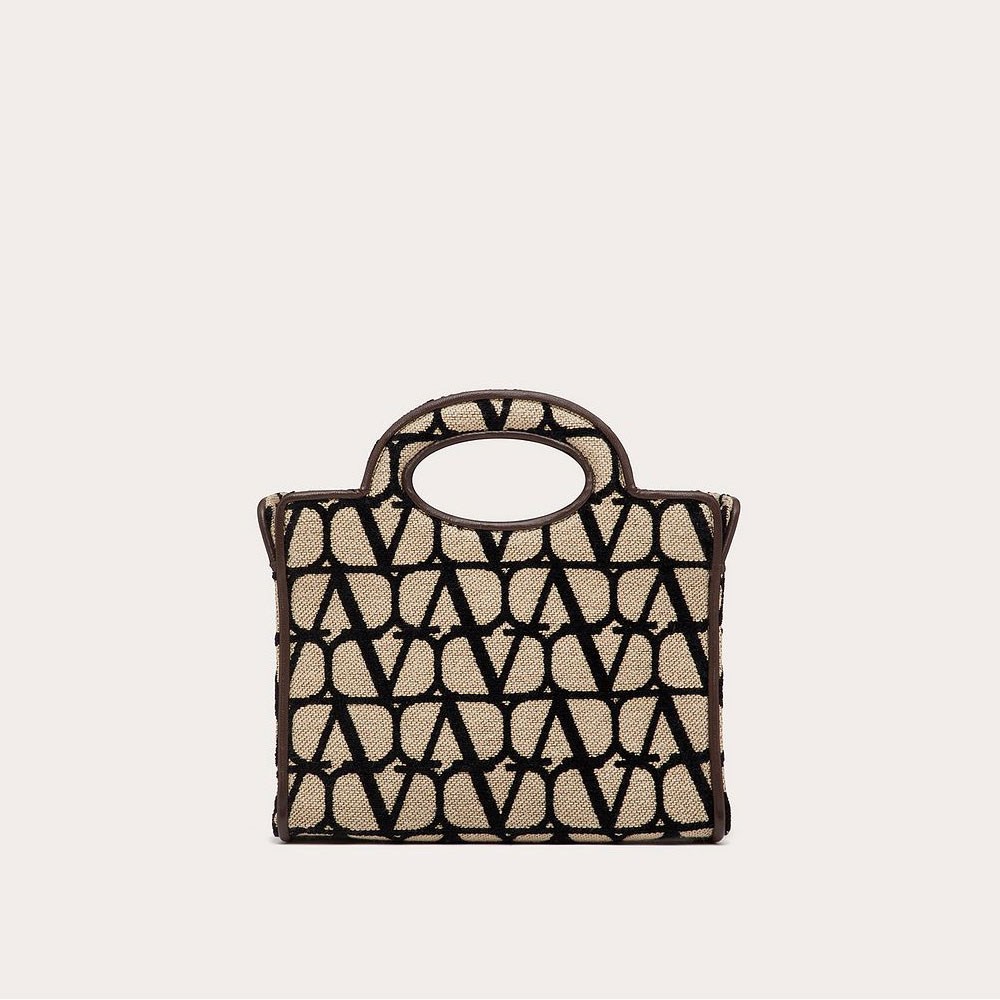 Valentino Garavani Le Troisieme Mini Shopping Bag In Toile 2W0B0L90HUJ6ZN: Image 2