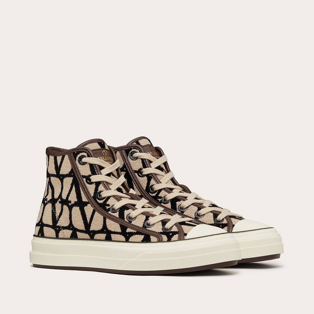 Valentino Garavani Toile Iconographe Totaloop High-Top Sneaker 2W0S0GX3RWC6ZN: Image 2