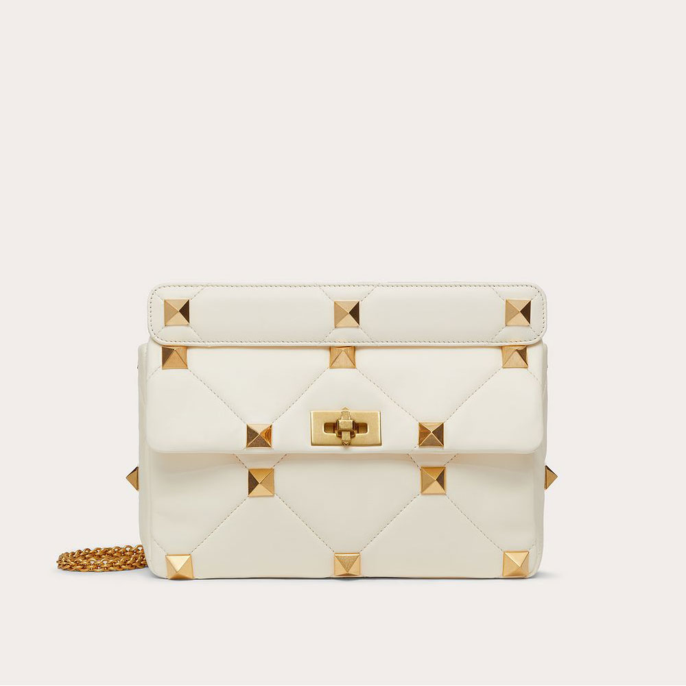 Valentino Garavani Large Roman Stud The Shoulder Bag In Nappa 2W2B0I60BSF098: Image 1